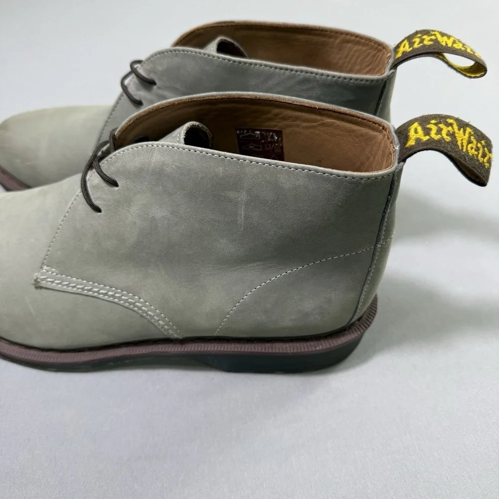Dr Martens Overstone Ankle Chukka Boots Mens 11 Grey Lace Up Leather AW004 CK08R
